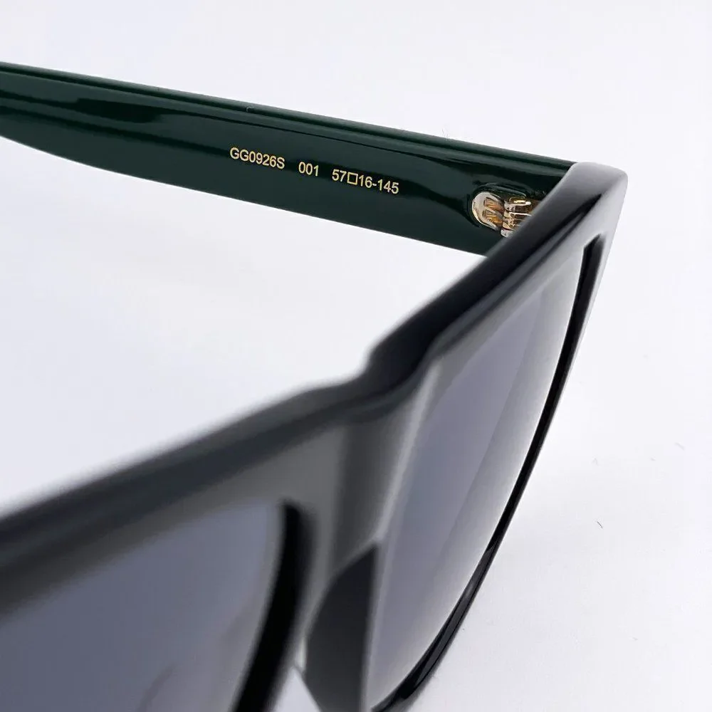 NEW GUCCI GG0926S 001 Black Green Gray Square Men Sunglasses